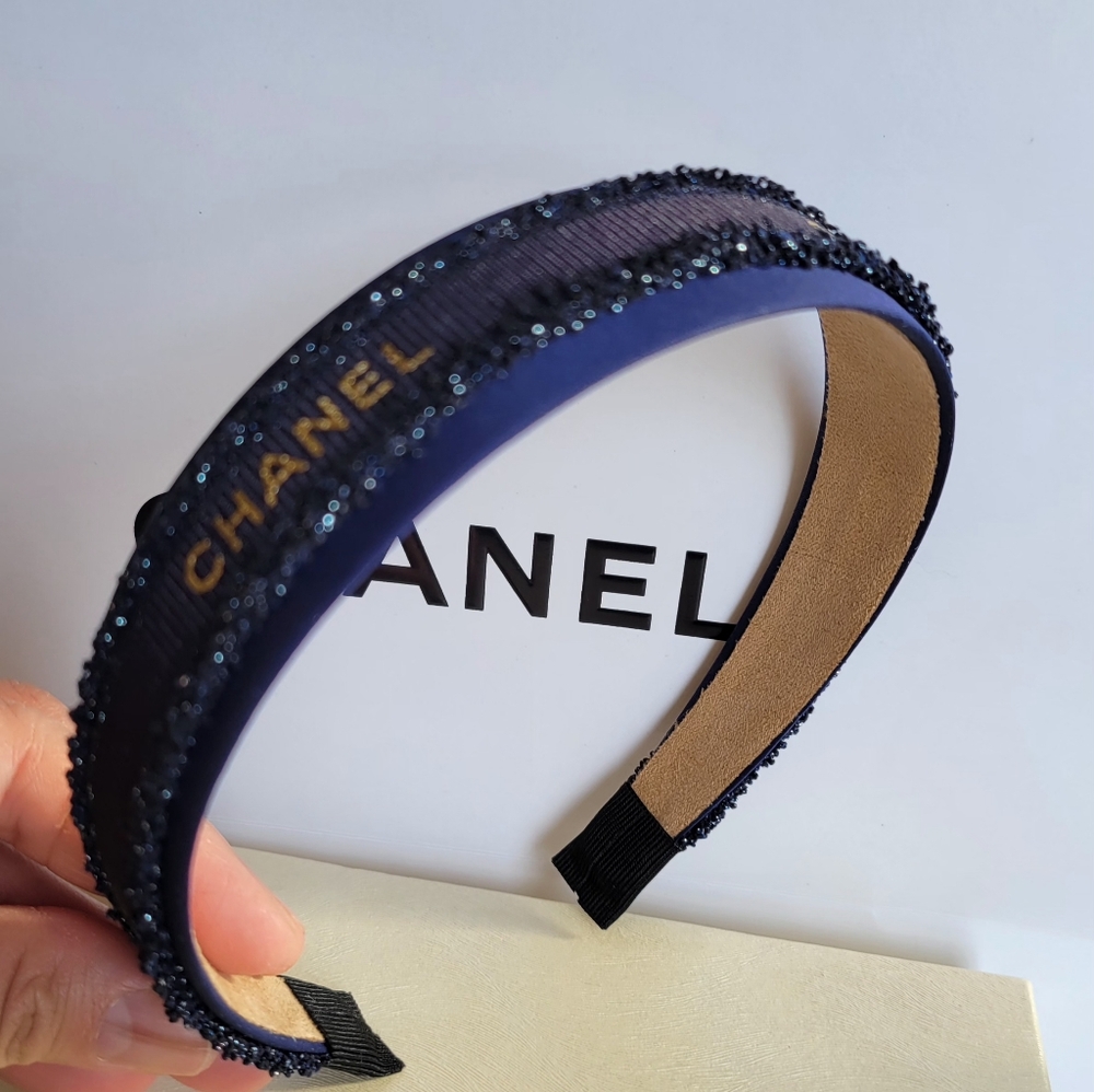 CHANEL Navy Blue Ribbon